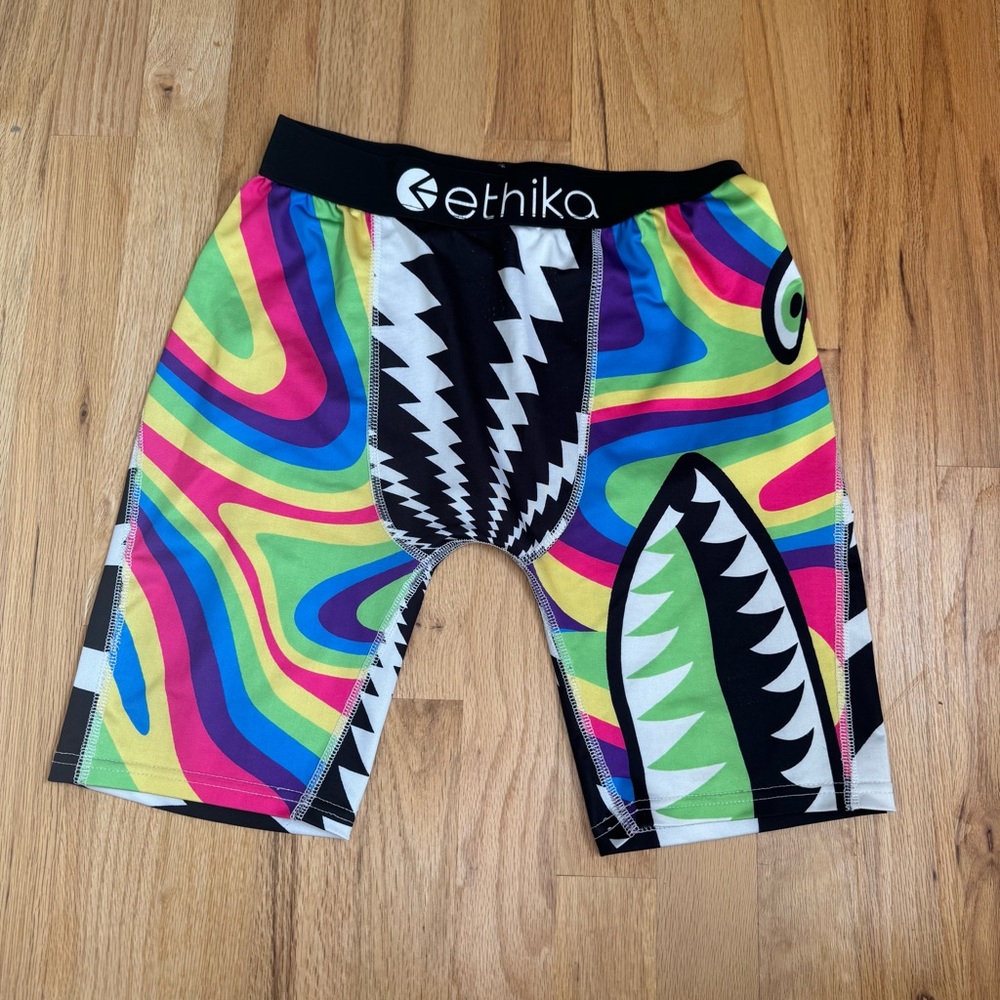 Ethika Black and Silver stretch Boxer Briefs